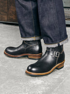 Men's Engineer Boots - Black Teacore Cowhide