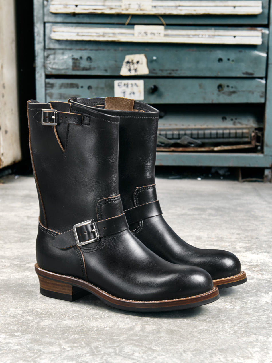 Men's Engineer Boots - Black Teacore Cowhide