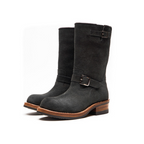 Men's Suede Engineer Boots 601 - Black
