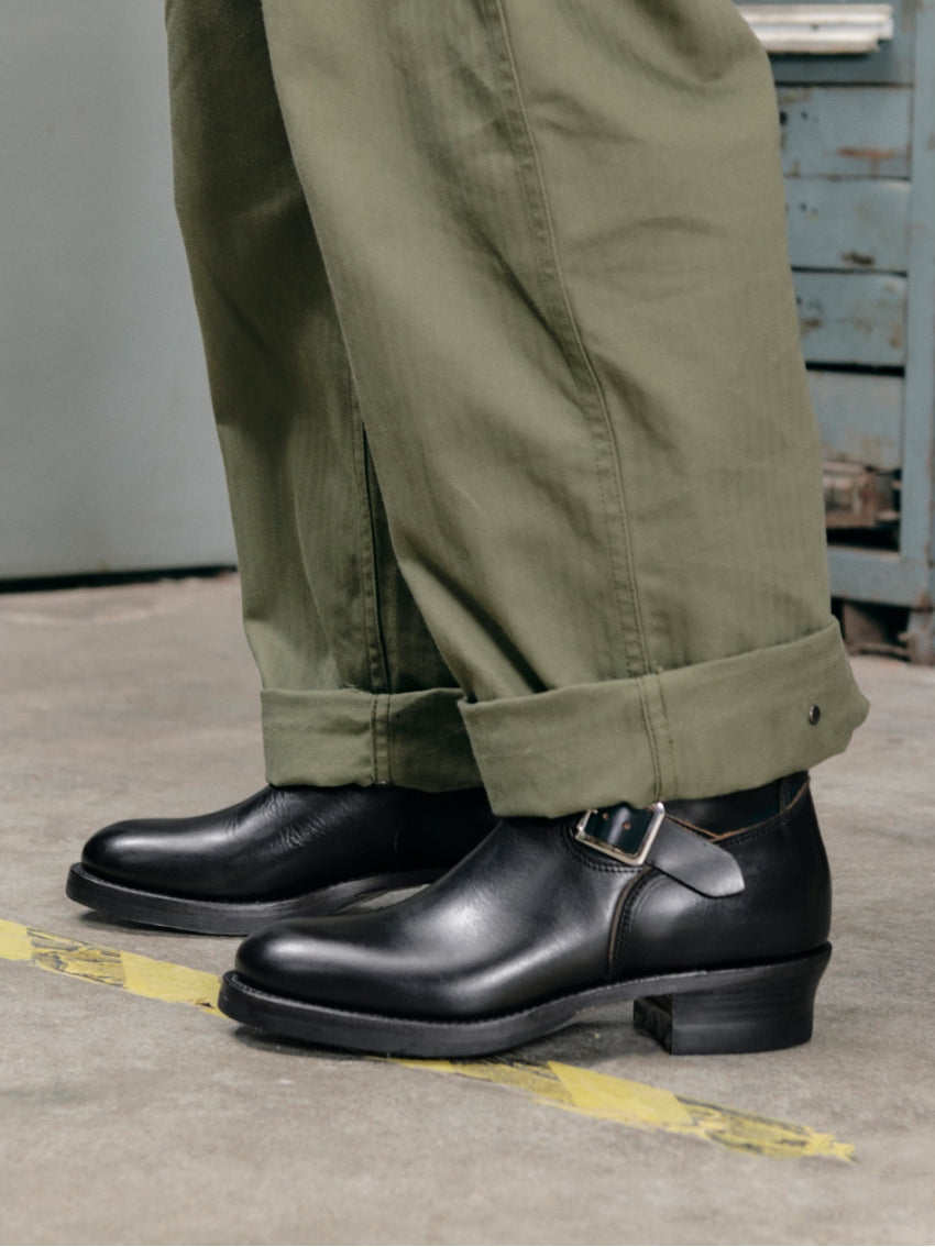 Men's Engineer Boots - Black Teacore Leather