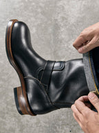 Men's Engineer Boots - Black Teacore Cowhide
