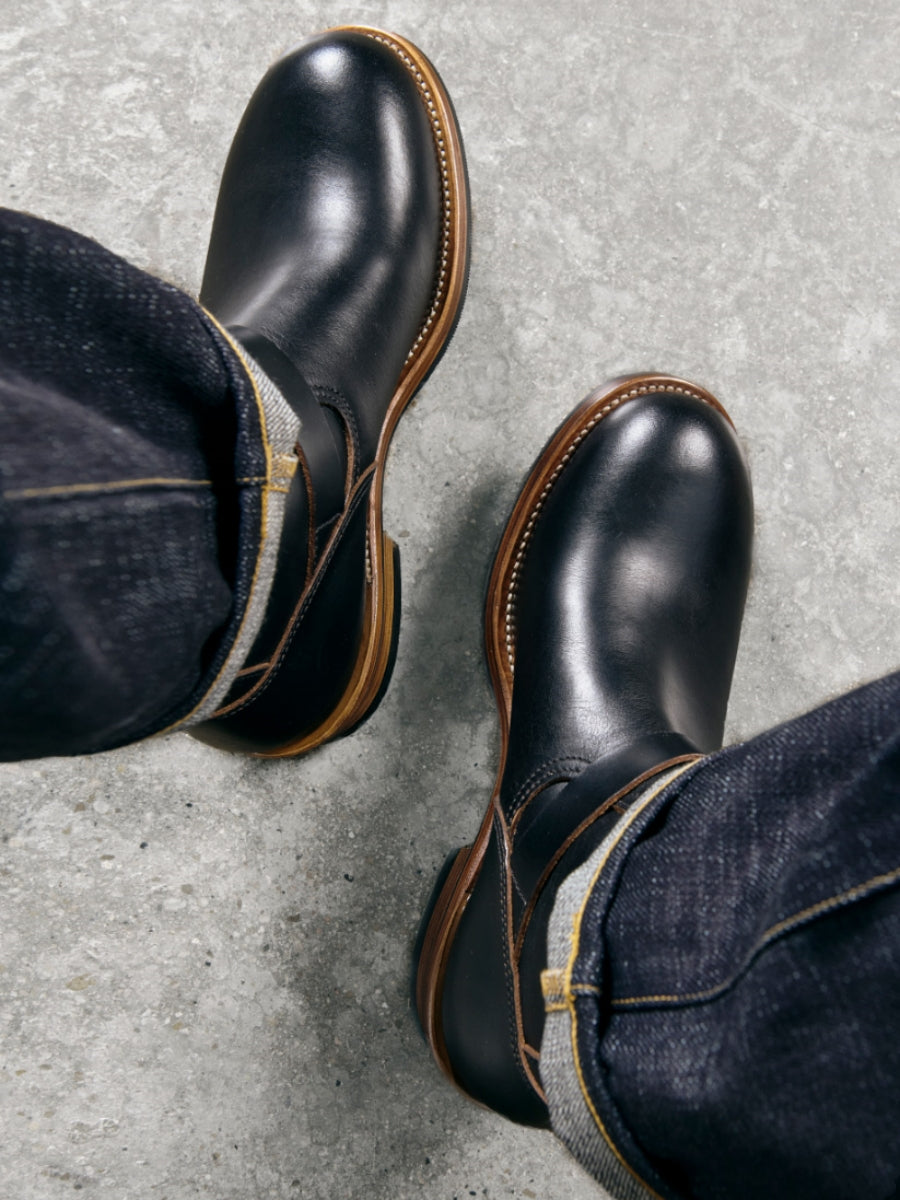 Men's Engineer Boots - Black Teacore Cowhide