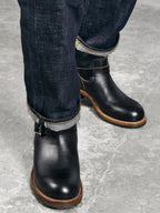 Men's Engineer Boots - Black Teacore Cowhide