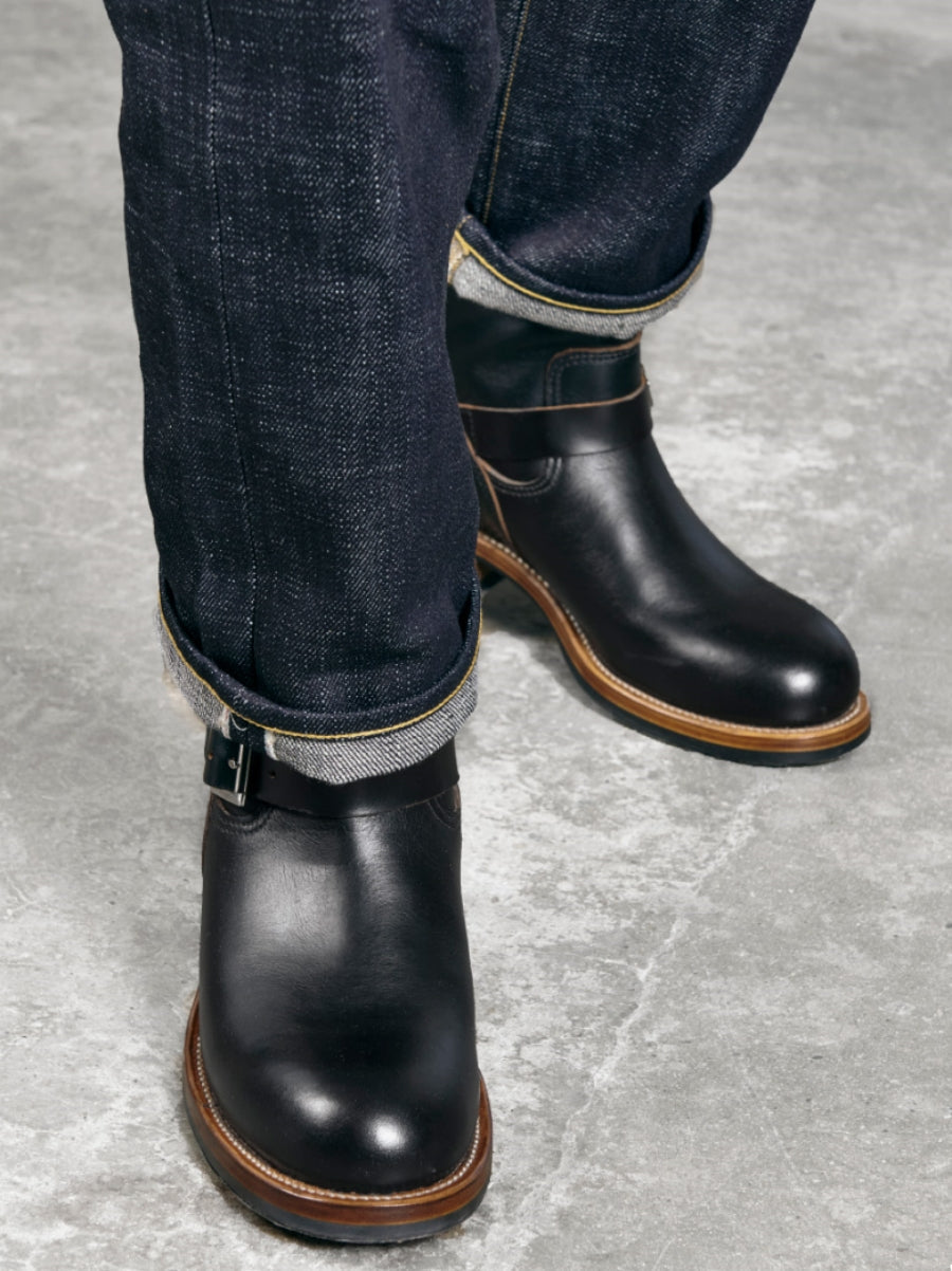 Men's Engineer Boots - Black Teacore Cowhide