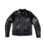 Men's Biker Leather Jacket, Horsehide - 1.4mm Teacore