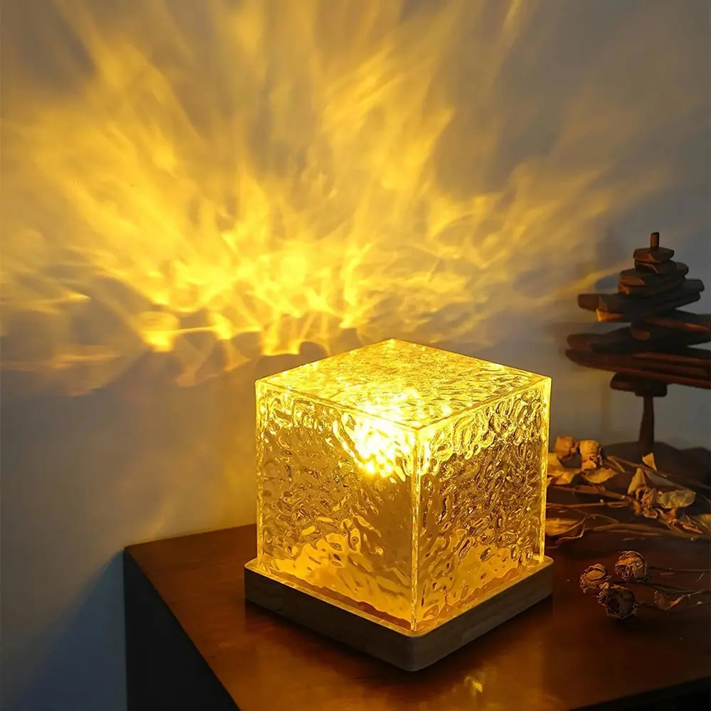 Aurora Cube Lamp - Color-Changing LED with Prism Glow