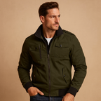 Stylish Bomber Jacket with High Collar and Spacious Pockets
