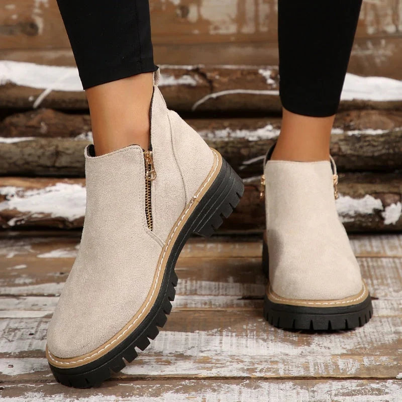 Women's Side Zip Waterproof Non-Slip Ankle Boots