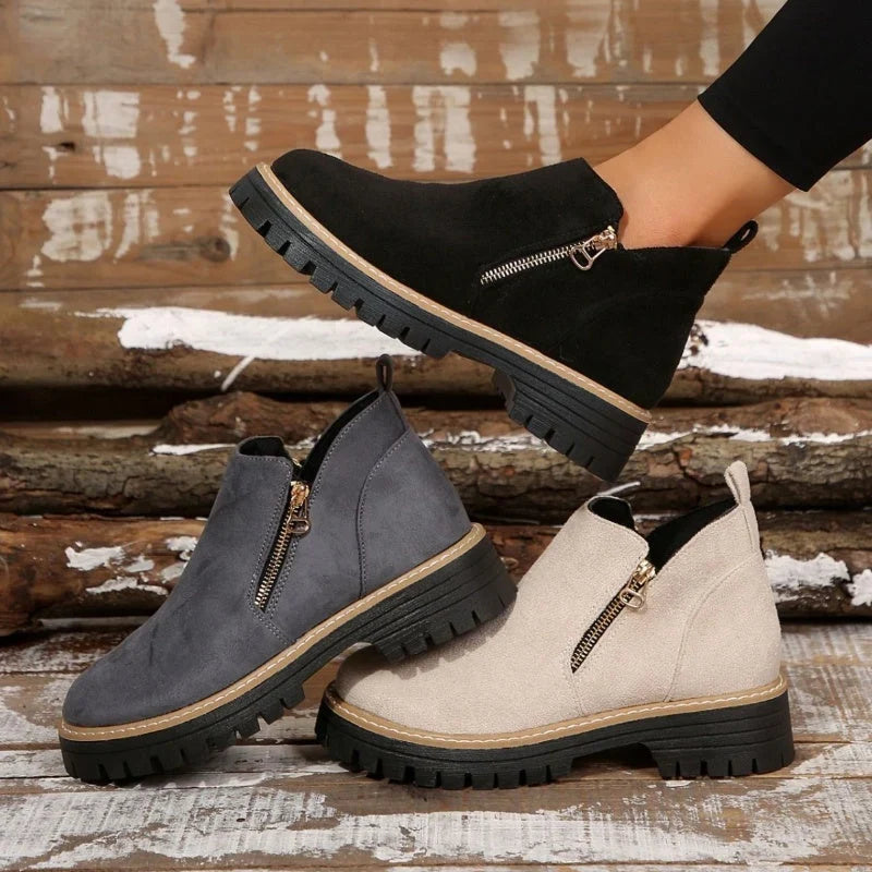 Women's Side Zip Waterproof Non-Slip Ankle Boots