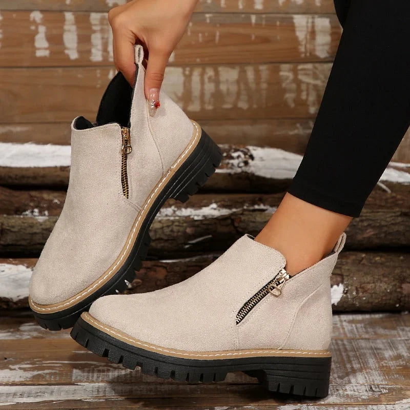 Women's Side Zip Waterproof Non-Slip Ankle Boots