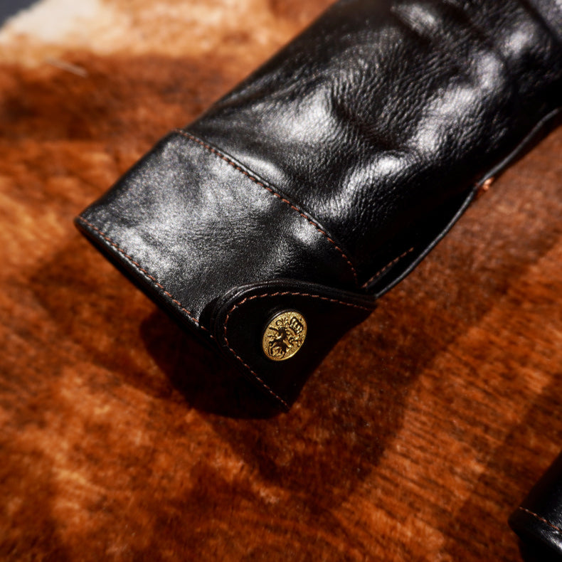 Men's Leather Jacket - Black