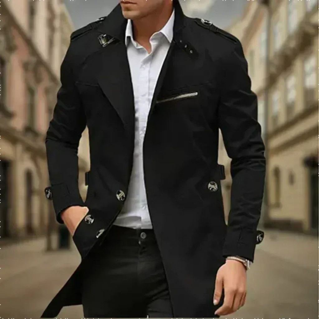 Bram | Classic Men's Long Trench Coat