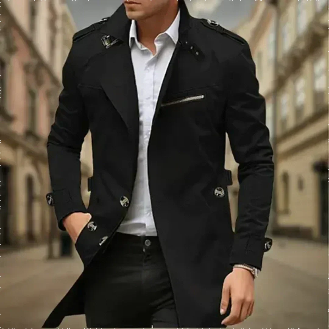 Bram | Classic Men's Long Trench Coat