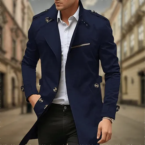 Bram | Classic Men's Long Trench Coat