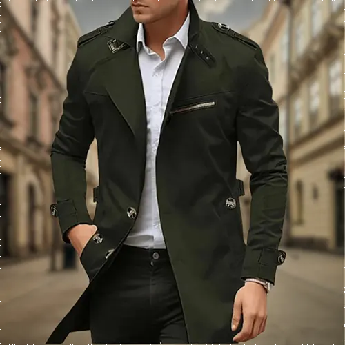 Bram | Classic Men's Long Trench Coat