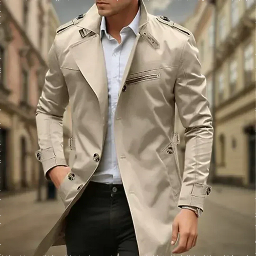 Bram | Classic Men's Long Trench Coat
