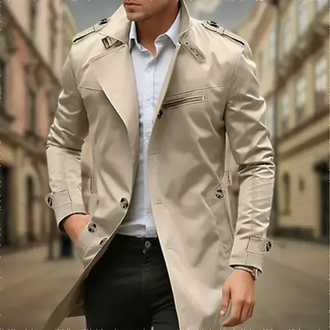 Bram | Classic Men's Long Trench Coat