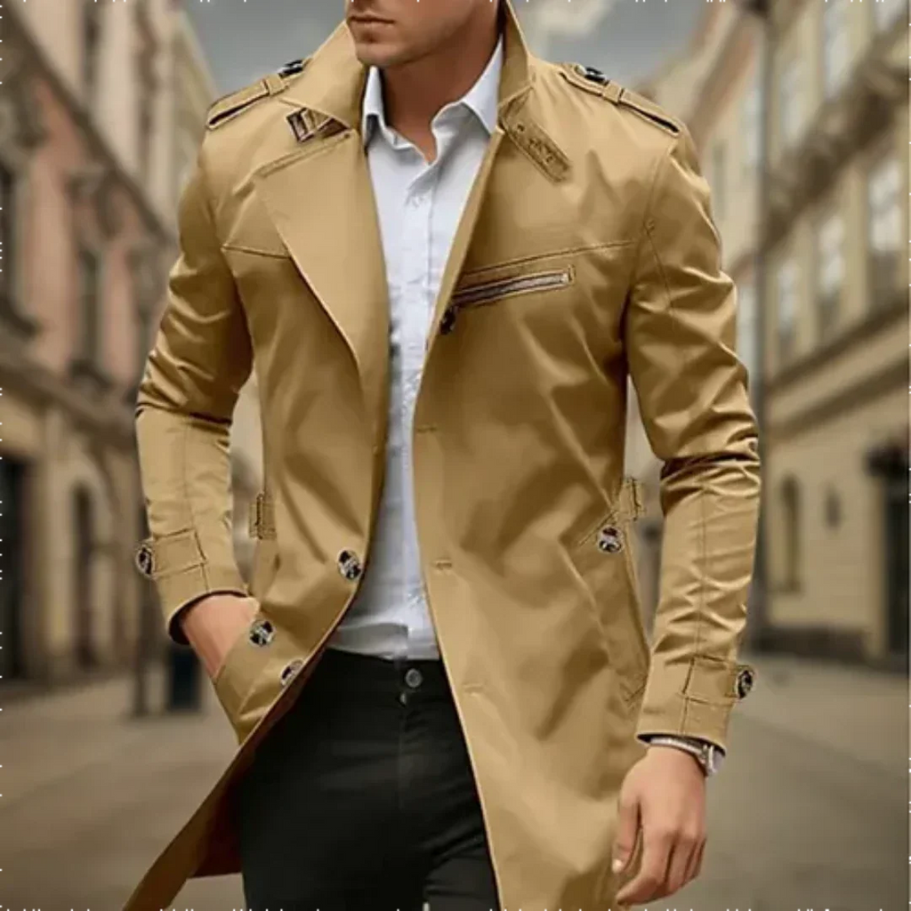 Bram | Classic Men's Long Trench Coat