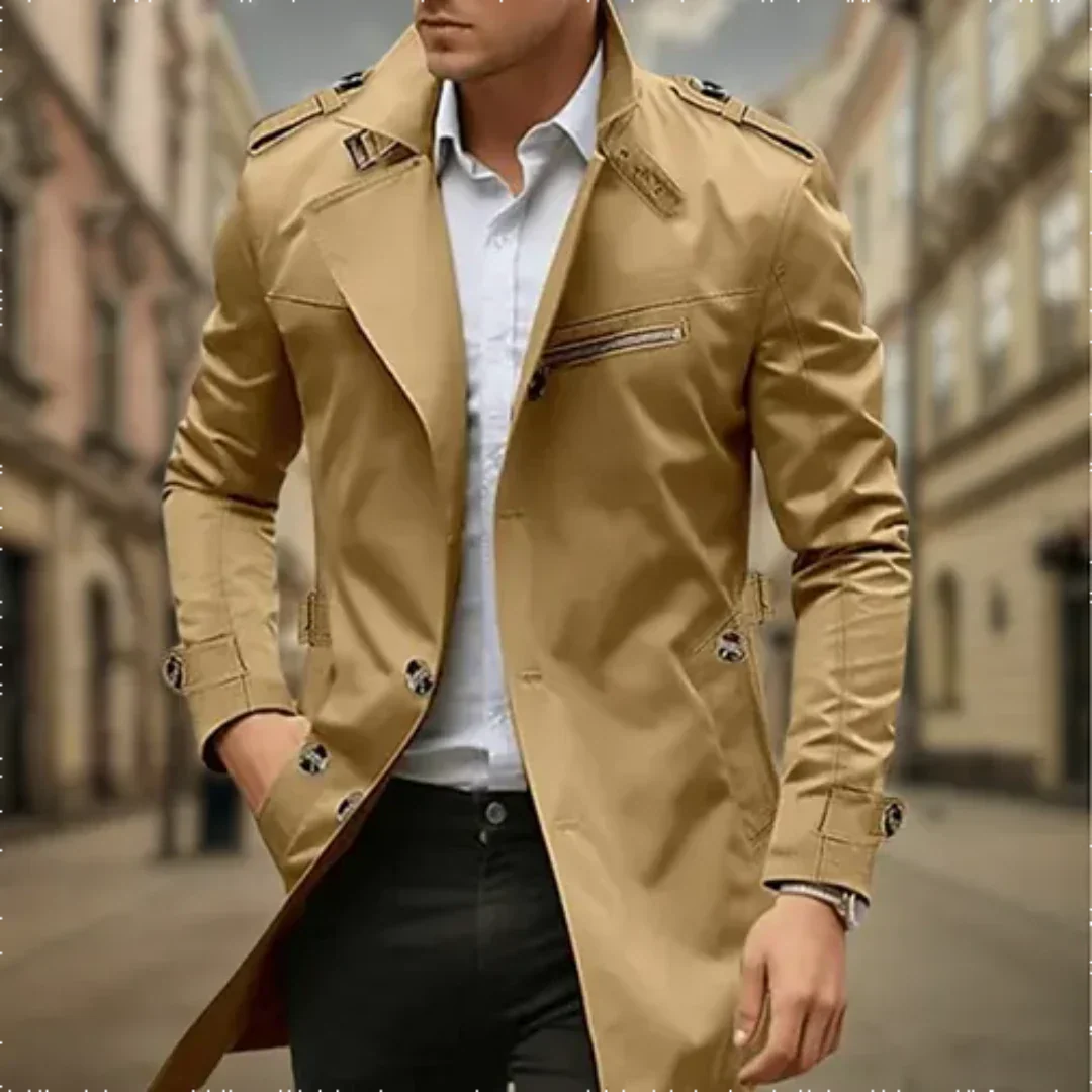 Bram | Classic Men's Long Trench Coat