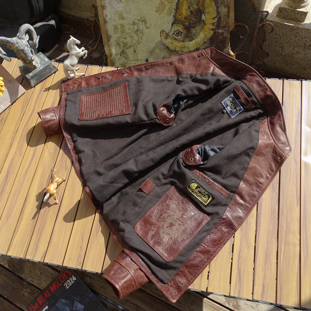 Men's Leather Jacket - Dark Brown