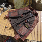 Men's Leather Jacket - Dark Brown