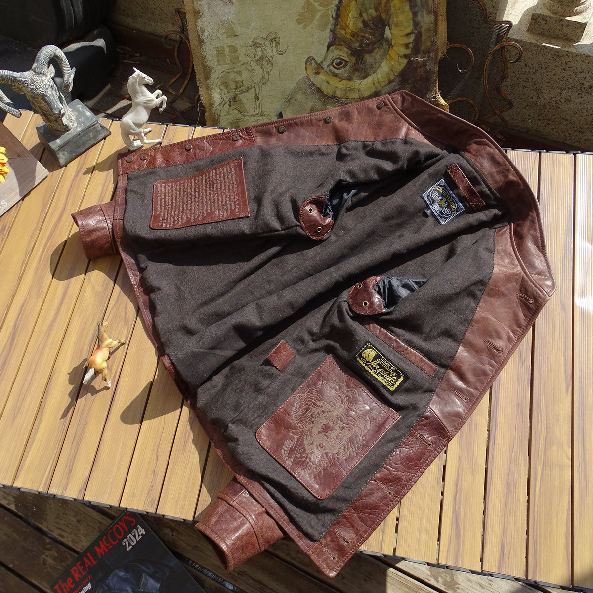 Men's Leather Jacket - Dark Brown