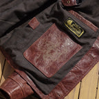 Men's Leather Jacket - Dark Brown