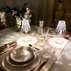 Elegant Crystal Accent Lamp - Dimmable Rechargeable Lighting