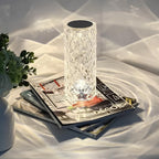 Cordless Crystal Table Lamp - Rechargeable Color-Changing LED