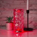 Cordless Crystal Table Lamp - Rechargeable Color-Changing LED