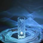 Cordless Crystal Table Lamp - Rechargeable Color-Changing LED