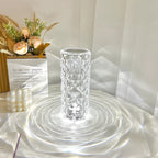 Cordless Crystal Table Lamp - Rechargeable Color-Changing LED