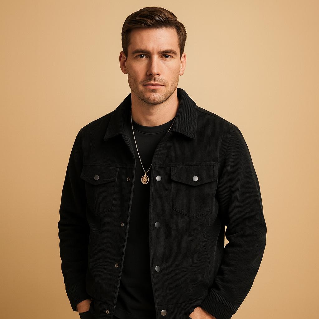 Soft Corduroy Jacket with Relaxed Fit