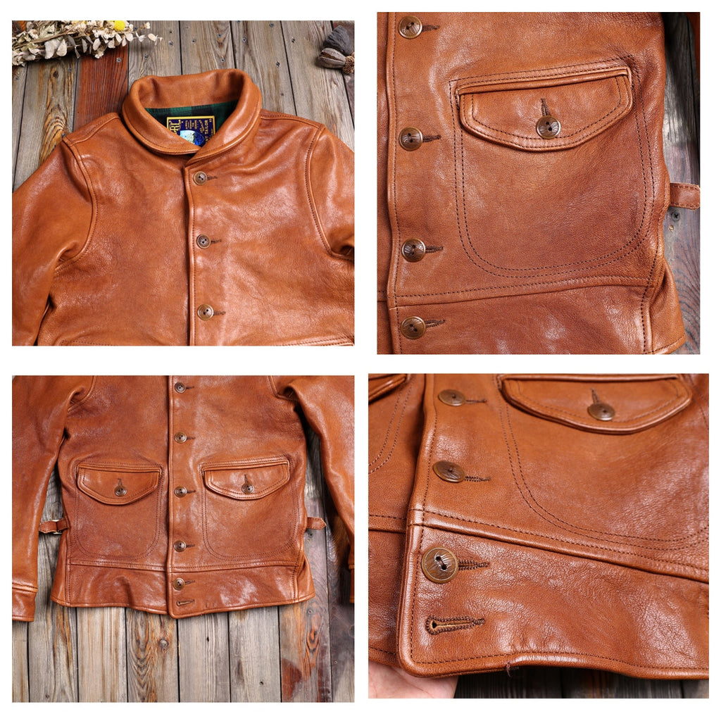 Men's Leather Jacket - XXL