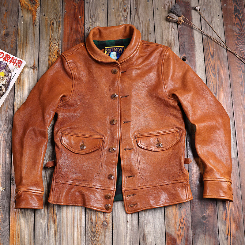 Men's Leather Jacket - M