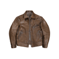 Men's Mulholland Leather Jacket, Crazy Horse Leather - Brown