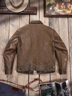 Men's Leather Jacket - Brown