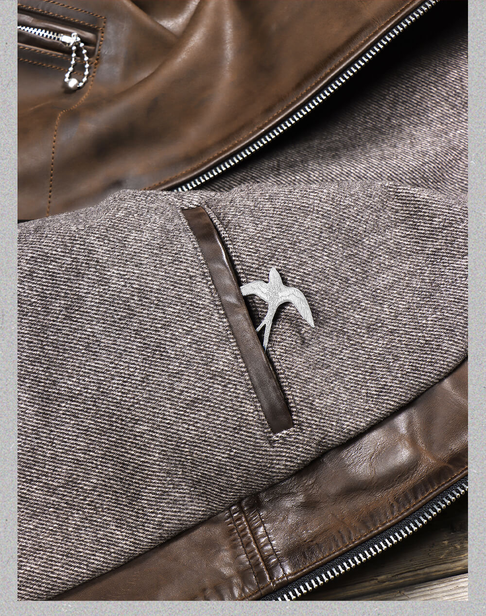 Men's Leather Jacket - Brown