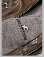 Men's Leather Jacket - Brown