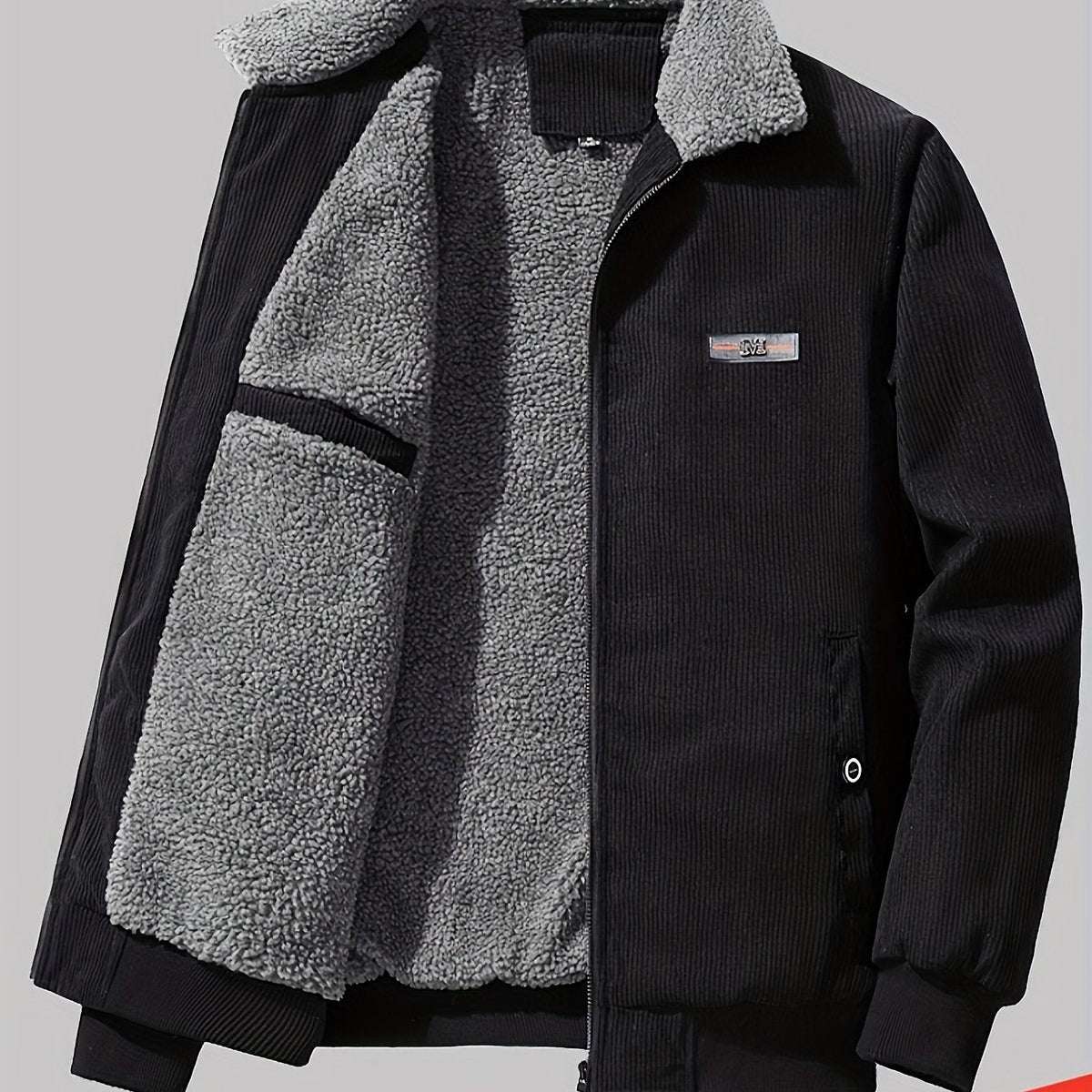 Daan | Men's Corduroy Bomber Jacket with Cozy Teddy Collar