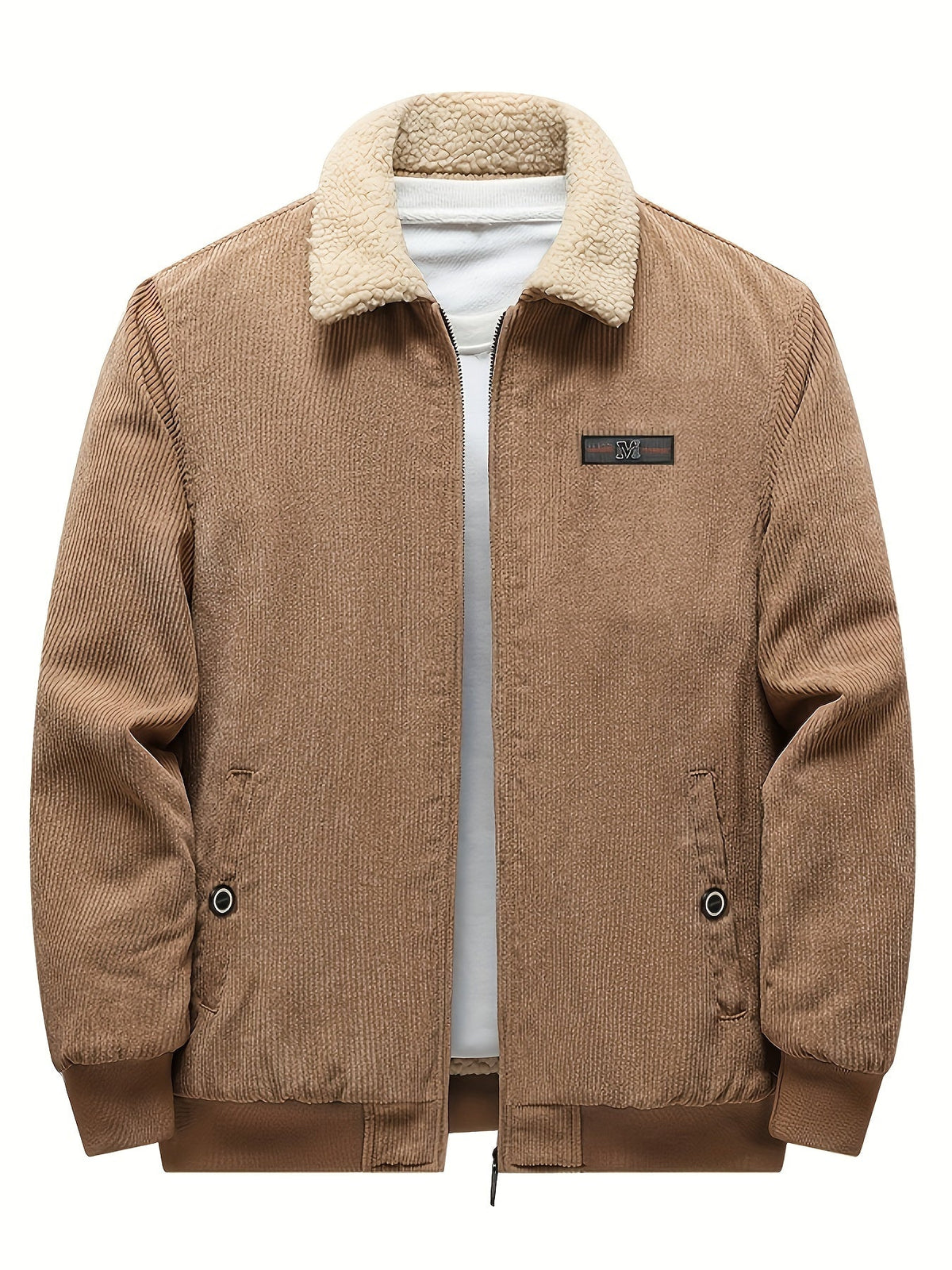 Daan | Men's Corduroy Bomber Jacket with Cozy Teddy Collar