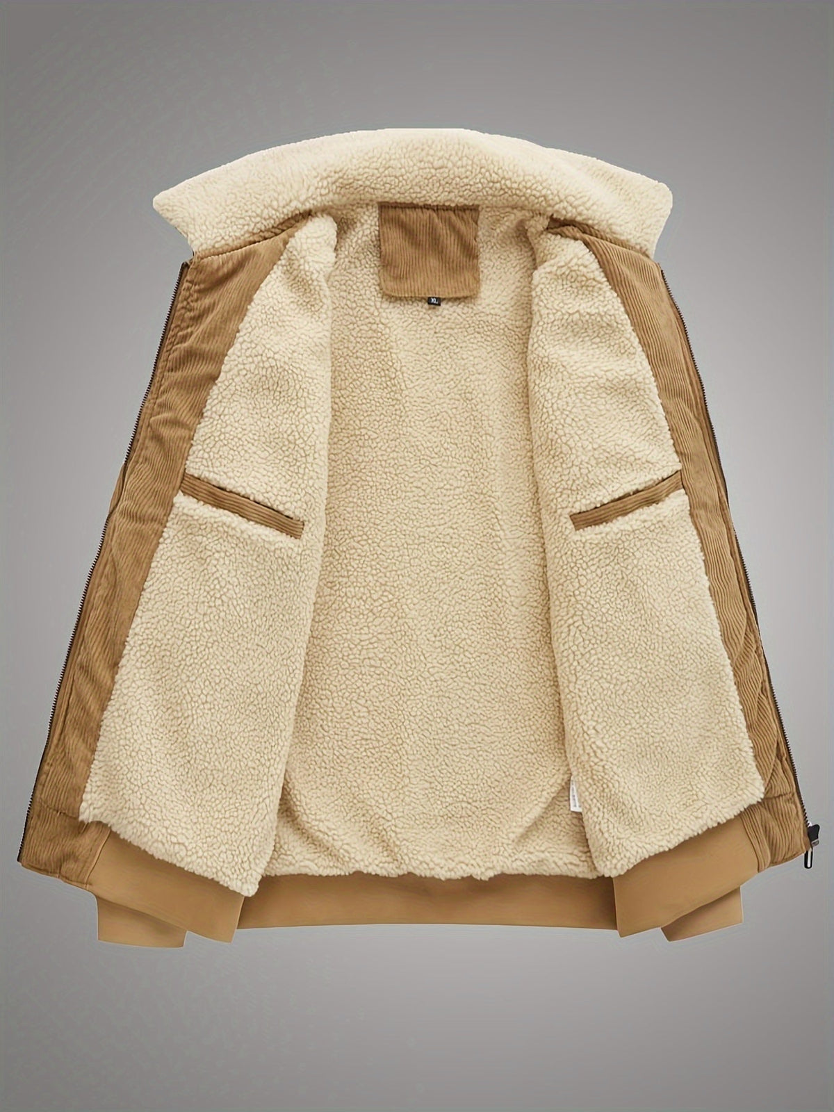 Daan | Men's Corduroy Bomber Jacket with Cozy Teddy Collar
