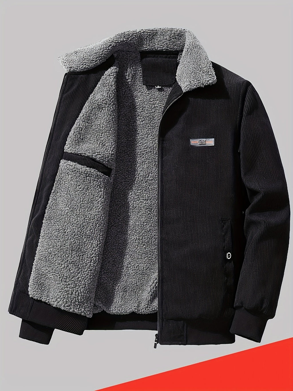 Daan | Men's Corduroy Bomber Jacket with Cozy Teddy Collar
