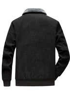 Daan | Men's Corduroy Bomber Jacket with Cozy Teddy Collar