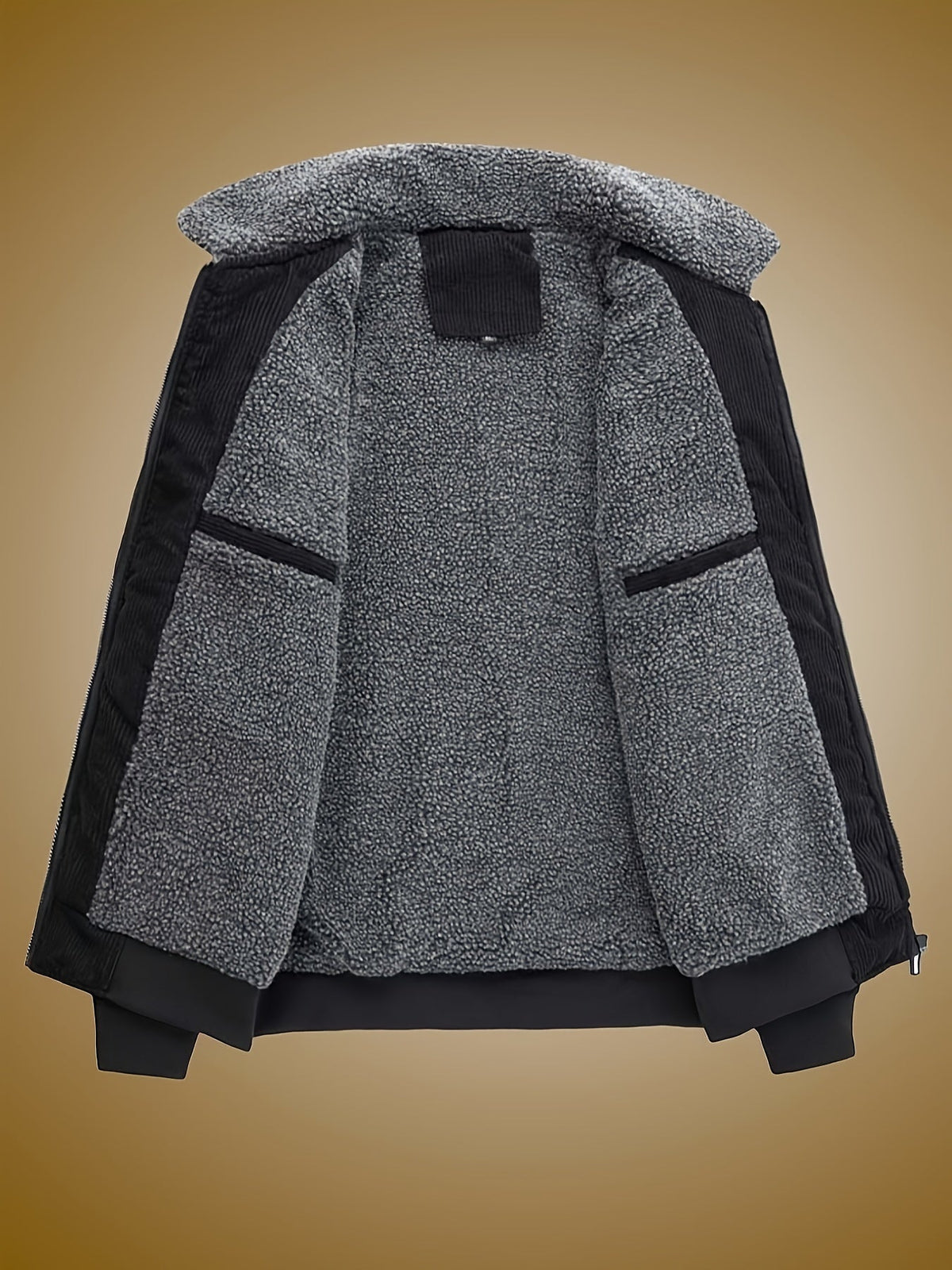 Daan | Men's Corduroy Bomber Jacket with Cozy Teddy Collar