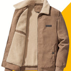 Daan | Men's Corduroy Bomber Jacket with Cozy Teddy Collar