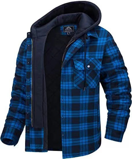 Daan | Men's Warm Fleece-Lined Checked Winter Jacket