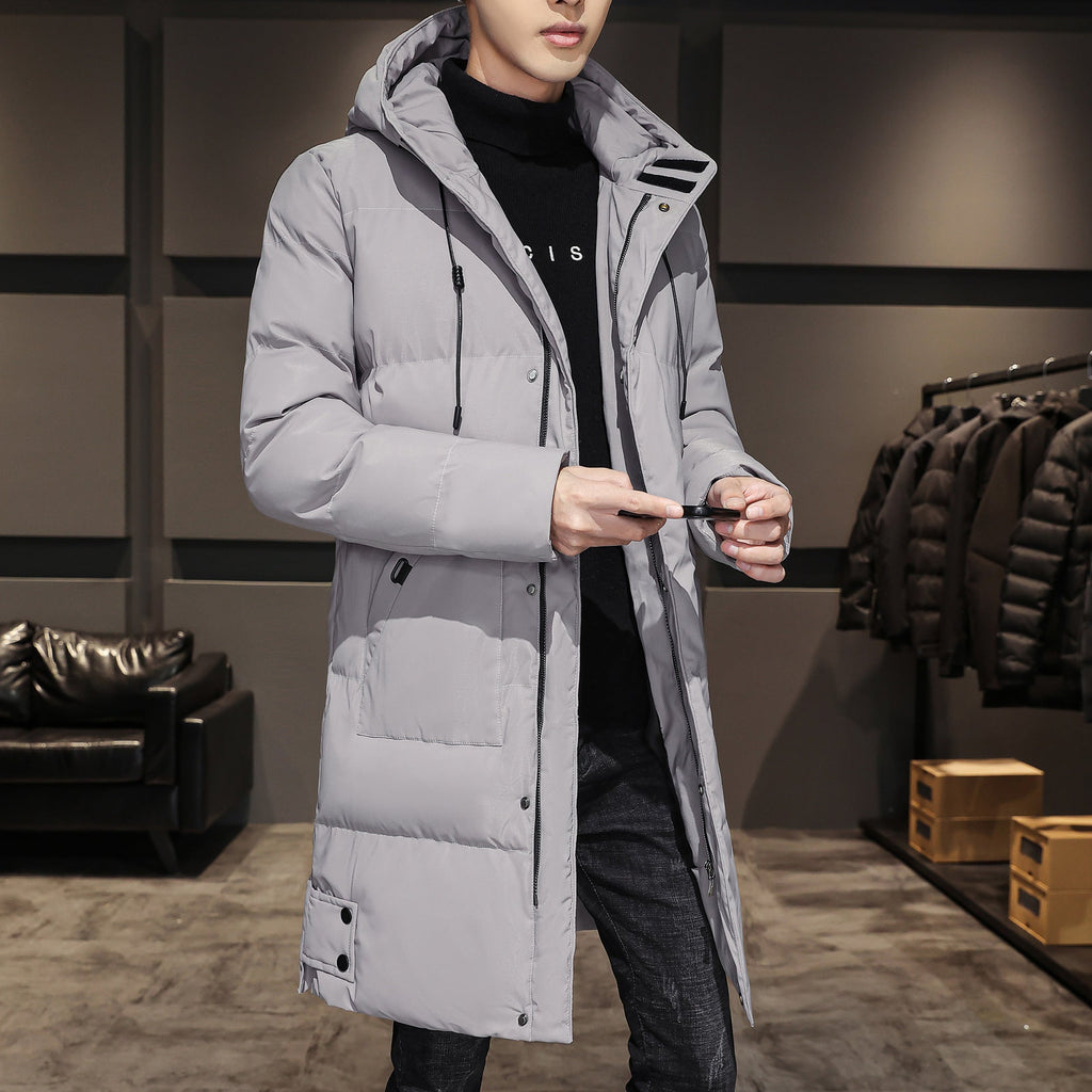 Daan | Men's Warm Padded Hooded Winter Coat with Extended Length