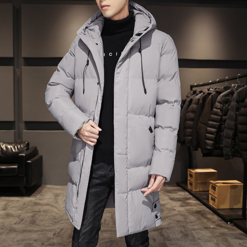 Daan | Men's Warm Padded Hooded Winter Coat with Extended Length
