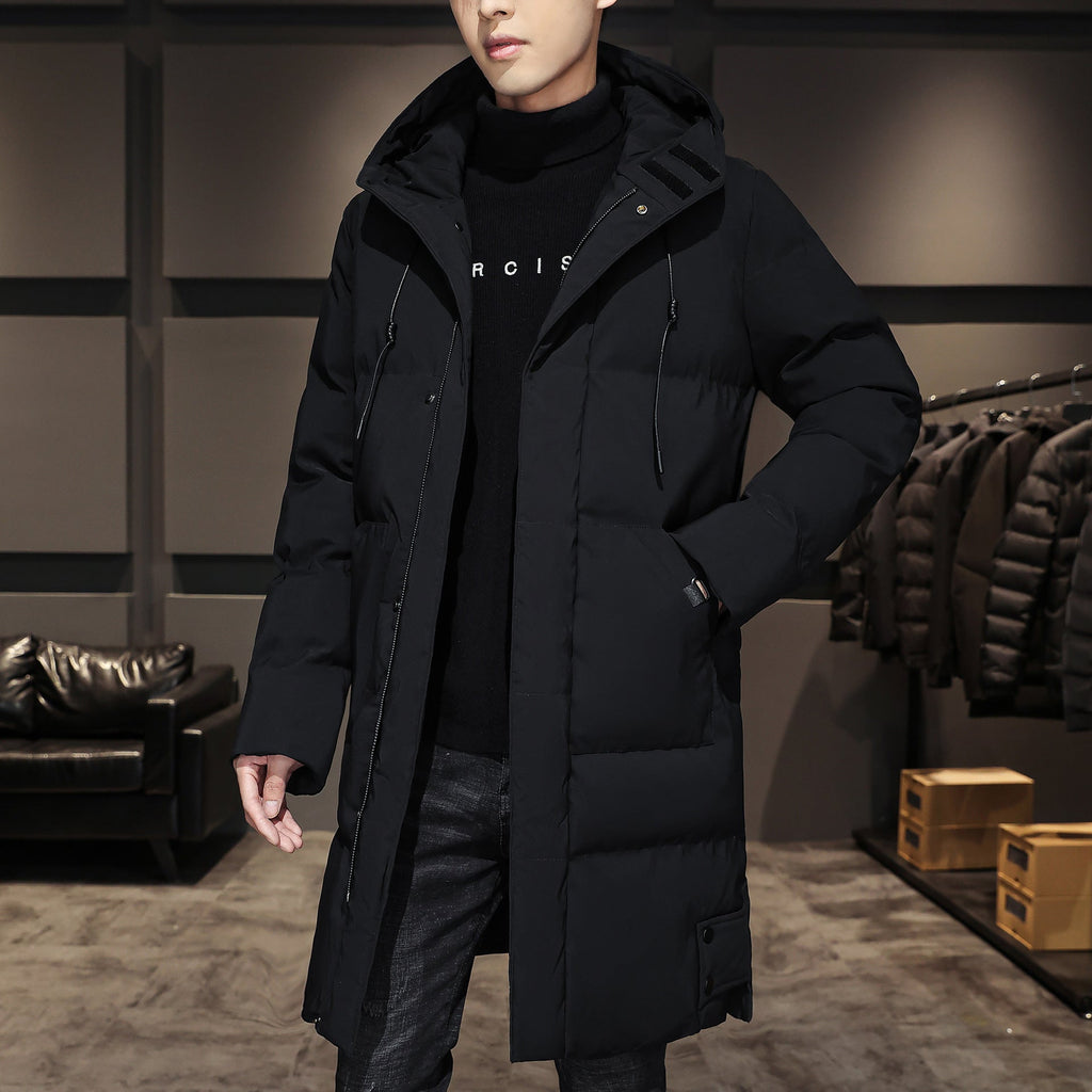 Daan | Men's Warm Padded Hooded Winter Coat with Extended Length